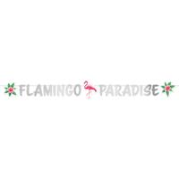 Amscan letterslinger flamingo 135 cm karton zilver/roze/groen - thumbnail