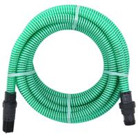 VidaXL Zuigslang met pvc koppelingen 1,1&apos;&apos; 7 m pvc groen - thumbnail