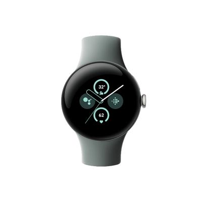 Google Pixel Watch 2 – het beste van Google en Fitbit – hartslagmeting, stressmanagement, veiligheidsfuncties – Android – aluminium behuizing in champagne goud – sportarmband in Hazel – LTE