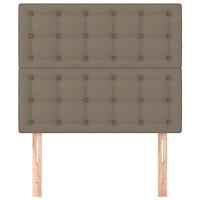 Hoofdborden 2 st 90x5x78/88 cm stof taupe - thumbnail