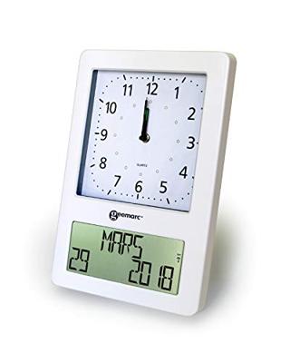 Geemarc VISO50_WH_VDE Zendergestuurd Wandklok Wit