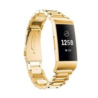 Fitbit Charge 3 & 4 metalen bandje - Goud - thumbnail
