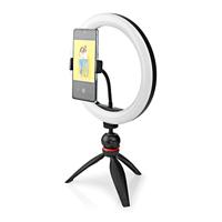 Nedis Ringlicht | 10 inch | 120 LED's | 2700 - 6700 K | Statief | Zwart - RLSTND100BK - thumbnail