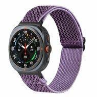 Elastische solo loop nylon bandje - Paars - Samsung Galaxy Watch 8 Classic - 46mm Elastische solo loop nylon bandje - Paars - Samsung Galaxy Watch 8 Classic - 46mm