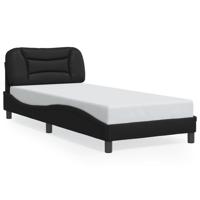 Bedframe met LED zonder matras "Hvar" zwart 100x200 cm - thumbnail