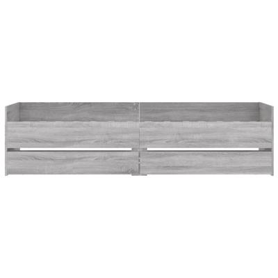Bedframe met lades grijs sonoma eikenkleurig 90x200 cm - thumbnail