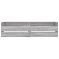 Bedframe met lades grijs sonoma eikenkleurig 90x200 cm - thumbnail