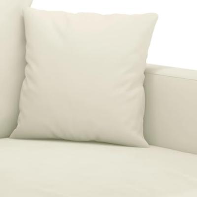 3-delige Loungeset met kussens fluweel crèmekleurig