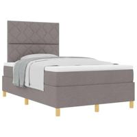 Boxspring bed met hoofdeinde Taupe 120 x 200 cm Stof - thumbnail