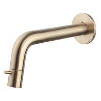 Wiesbaden Inbouw Fonteinkraan Sophia Inkortbaar Rond Geborsteld Messing Goud - thumbnail