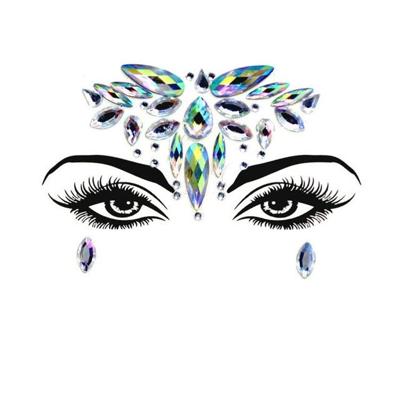 3 PC'S voorhoofd groene Masquerade make-up acryl gezicht sticker stijl: YT-28 3 PC'S voorhoofd groene Masquerade make-up acryl gezicht sticker stijl: YT-28