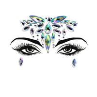 3 PC'S voorhoofd groene Masquerade make-up acryl gezicht sticker stijl: YT-28 - thumbnail