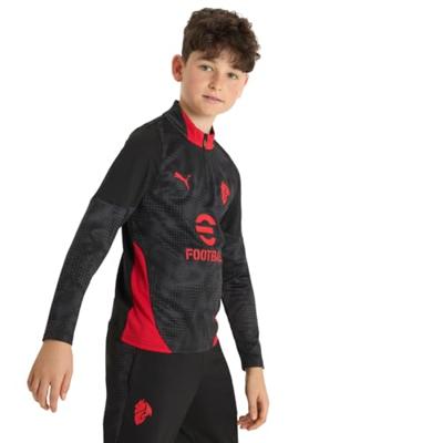 AC Milan 1/4 Zip Trainingspak Junior 2025/2026 - Maat 164 - Kleur: Zwart | Soccerfanshop