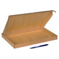 Brievenbusdoos A4 met klep 310x220x28mm BRUIN 50 stuks - thumbnail