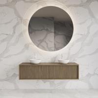 Onderkast Gliss Design Heronimus 140x45x35 cm 2 Laden Met Topplaat Ash Grey - thumbnail