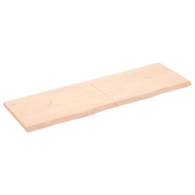 VidaXL Wastafelblad 160x50x(2-4) cm onbehandeld massief hout VidaXL Wastafelblad 160x50x(2-4) cm onbehandeld massief hout