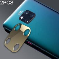 2 stuks 10D volledige dekking mobiele telefoon metalen Achteruitrij camera lens bescherming ring cover voor Huawei mate 20 Pro (goud) - thumbnail