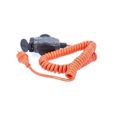 AS Schwabe 70414 Stroom Verlengkabel 16 A Oranje, Zwart 5.00 m H07BQ-F 3G 1,5 mm² Spiraalkabel