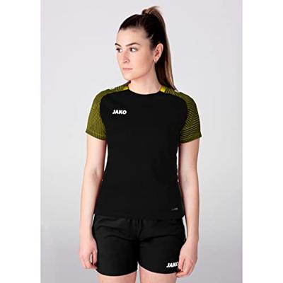 JAKO 6122D T-Shirt Performance Dames - Zwart/Zachtgeel - 42 - thumbnail
