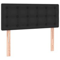 Boxspring met matras kunstleer zwart 200x200 cm - thumbnail