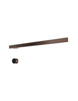Hotbath &MORE set van 1 rails RAS80 SQUARE 80 cm met separate schakelaar en inbouw element Tuscan Bronze (RAS80-1TB)
