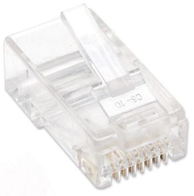 Intellinet Kabel Intellinet verpakking van 100 stuks Cat5e modulaire RJ45-stekkers UTP 3-voudige klem voor massieve draad 100 stekkers per pot 502399