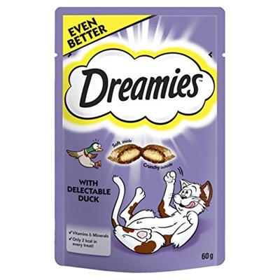 Dreamies 5998749116500 kattensnoepjes Eend 60g