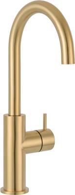 Qisani Flow wastafelkraan met c-uitloop gold