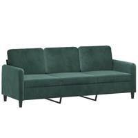 2-delige Loungeset met kussens fluweel donkergroen - thumbnail
