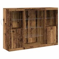 LED Sideboard Oudhout 142,5 x 37 x 100 cm Bewerkt hout - thumbnail