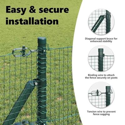 VidaXL Afrasteringspaal groen 25 x 0,8 m (19 x 19 mm gaas)