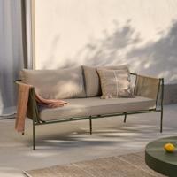 Kave Home Zivia tuinbank 2-zits Groen - thumbnail