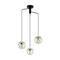 Eglo Decoratieve hanglampMirtazza 3-lichts zwart met creme - 99073 - thumbnail