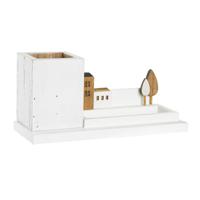 Multi-Functionele Organiser DKD Home Decor Potlood Wit Bruin Hout Metaal 30 x 40 cm 28 x 11 x 14 cm - thumbnail