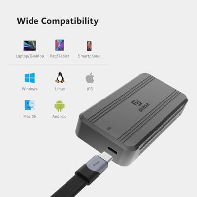 Akasa AK-ENU4M2-01 M.2 SSD-behuizing USB-C 4 40 GBit/s M.2 PCIe NVMe 2242, 2260, 2280 AK-ENU4M2-01 Akasa AK-ENU4M2-01 M.2 SSD-behuizing USB-C 4 40 GBit/s M.2 PCIe NVMe 2242, 2260, 2280 AK-ENU4M2-01