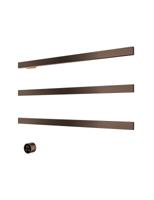 Hotbath &MORE set van 3 rails RAS80 SQUARE 80 cm met separate schakelaar en inbouw element Tuscan Bronze (RAS80-3TB) - thumbnail