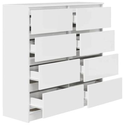 Dressoir 100x35x99 cm bewerkt hout wit