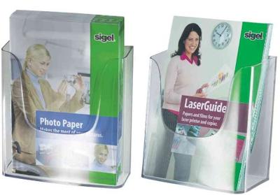 Sigel LH115 Folderhouder Glas (helder) 1 stuk(s) Aantal vakken: 1 (b x h x d) 240 x 250 x 55 mm - thumbnail