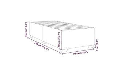 Bedframe zonder matras 90x190 cm stof zwart