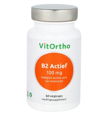 Vitortho Vitamine B2 Actief 100mg Vegicaps Vitortho Vitamine B2 Actief 100mg Vegicaps