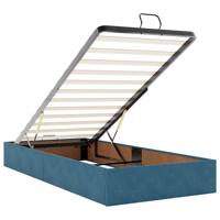 Bedframe zonder matras 80x200 cm fluweel donkerblauw - thumbnail