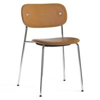 Audo Copenhagen Co eetkamerstoel gestoffeerd leder Dakar 0250 chroom - thumbnail