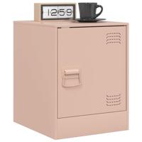 Nachtkastjes 2 st 34,5x39x44 cm staal roze - thumbnail