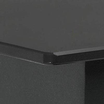 Tuintafel 80x80x74 cm staal en glas zwart - thumbnail