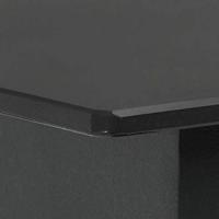 Tuintafel 80x80x74 cm staal en glas zwart - thumbnail