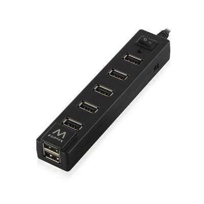 Ewent Ew1130 7-Poorts Usb 2.0 Hub Aan/Uit Knop, Zwart