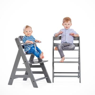 HAUCK Alpha + Houten Kinderstoel voor Baby / Grijs