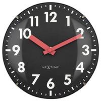 NeXtime NE-3533ZW Glazen Tafelklok Duomo Mini 20 cm Zwart/Rood - thumbnail