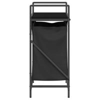 Wasmand 1 vak met plank zwart eikenkleurig - thumbnail