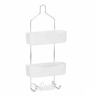 Douchehanger 28 x 60 x 14 cm Metaal Wit Plastic (6 Stuks) - thumbnail